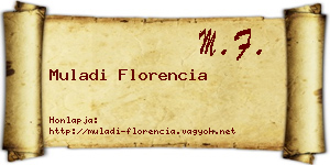 Muladi Florencia névjegykártya